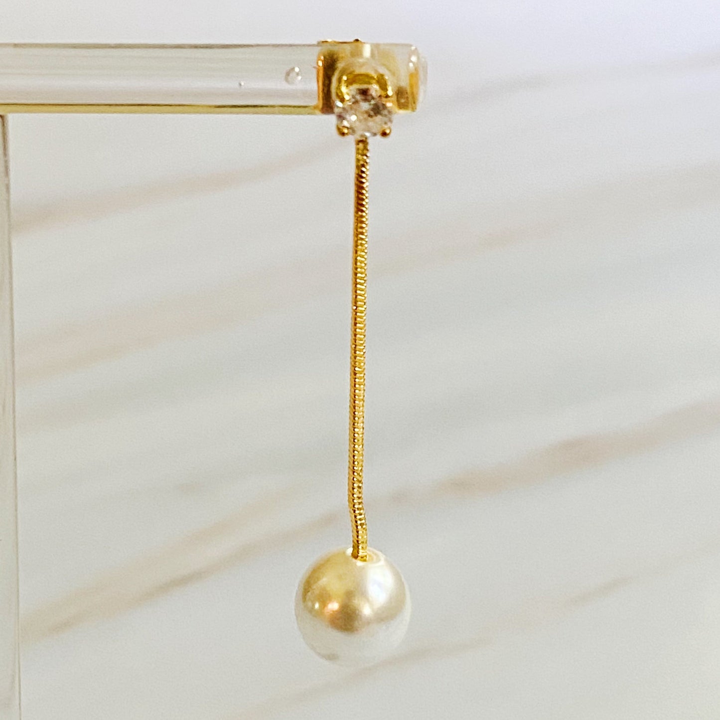 Classic Dangling Pearl Earring - Jewelry & Watches