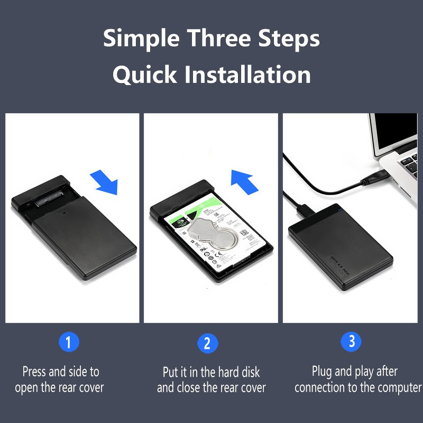 2,5-inch USB 3.0 SATA harde schijfbox - Snel en betrouwbaar!