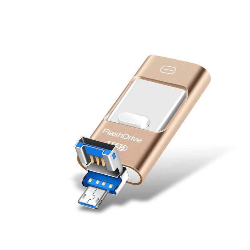 Three-in-One Metal Mobile USB Flash Drive | Tech Accessories