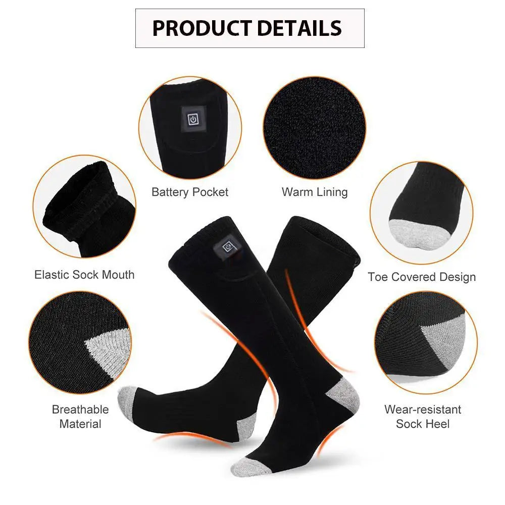 Electric Heating Socks for Men Rechargeable Battery Sports & Outdoors