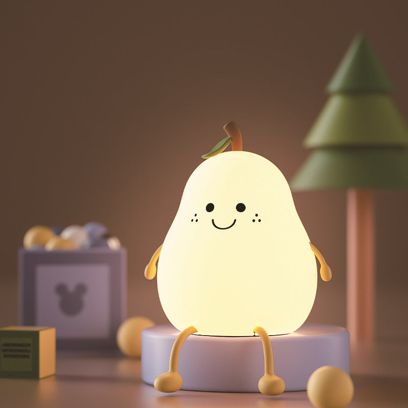 Silicone Colorful Pear Duck Night Light for Kids & Babies