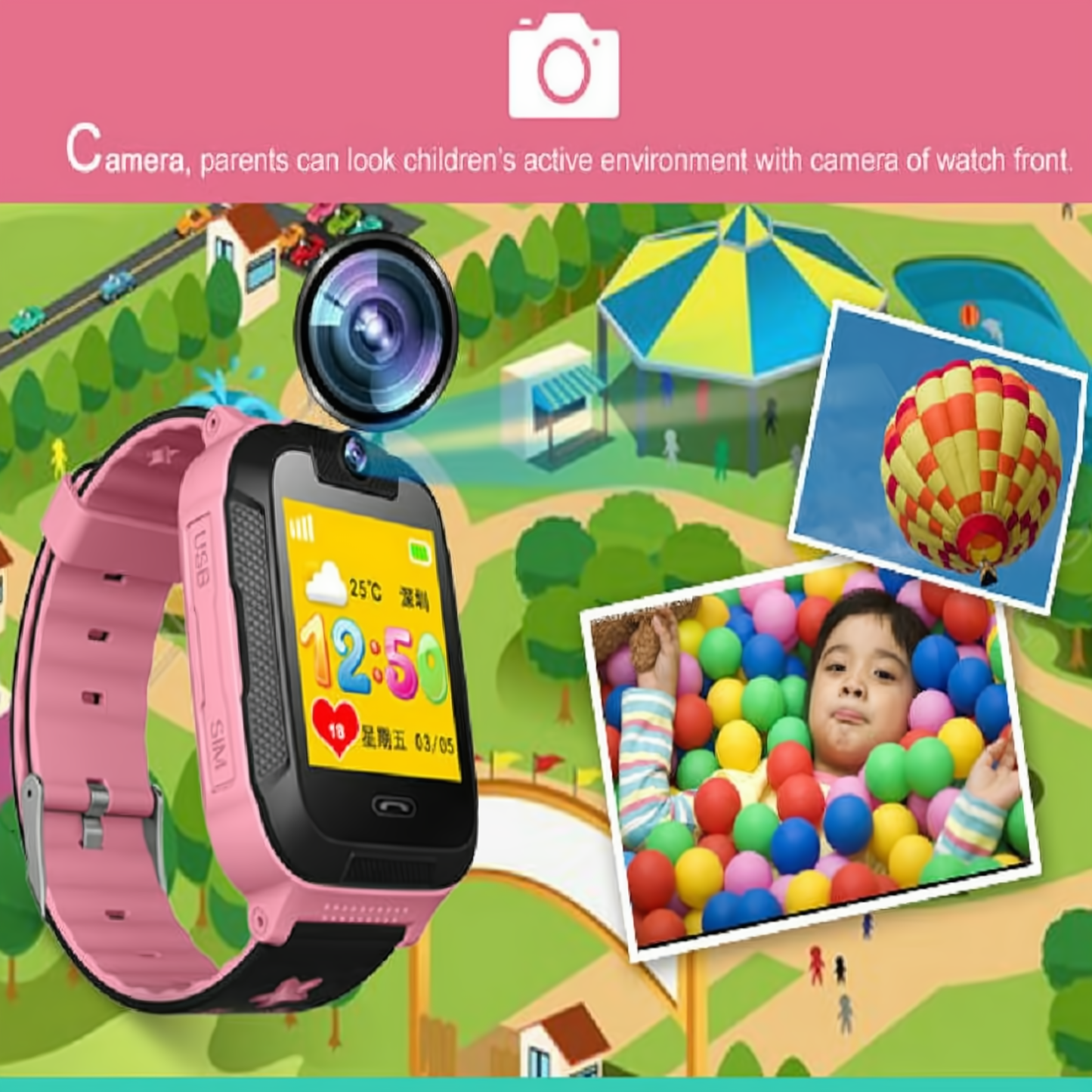 3G GPS Tracker Smartwatch voor kinderen - Veiligheid en plezier gecombineerd!