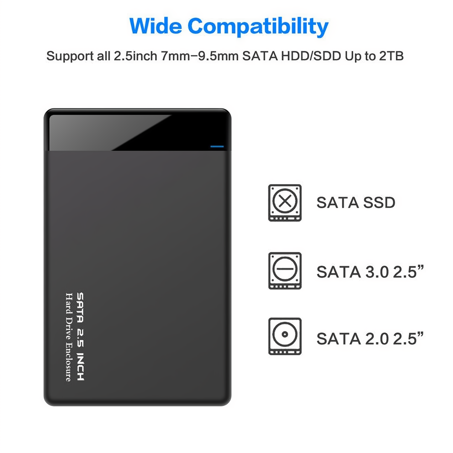 2,5-inch USB 3.0 SATA harde schijfbox - Snel en betrouwbaar!