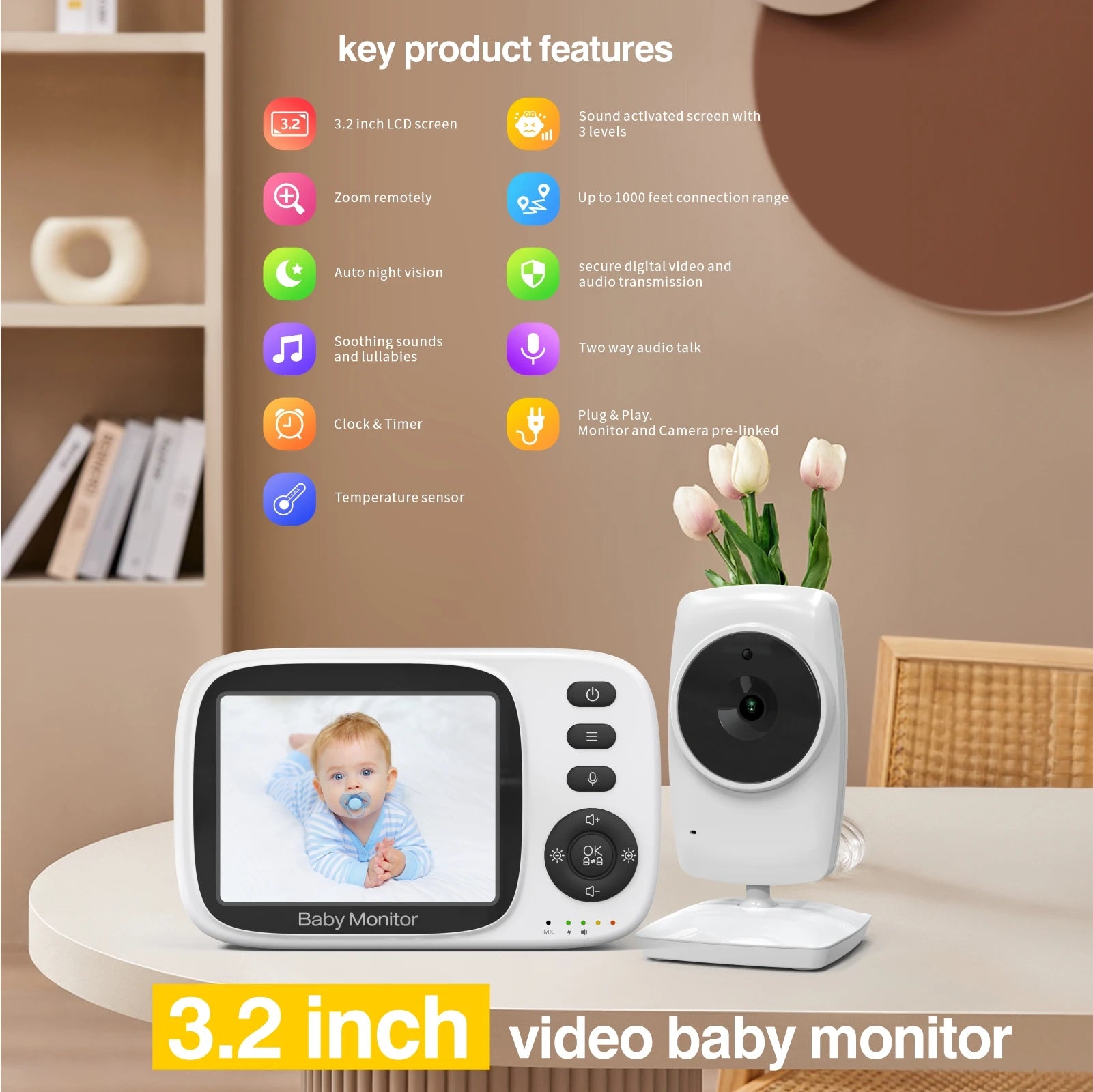 Wireless Video Baby Monitor with Night Vision | Kids & Babies