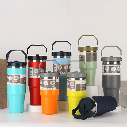 Portable Stainless Steel Travel Cup - Sports & Outdoors -"On-the-Go