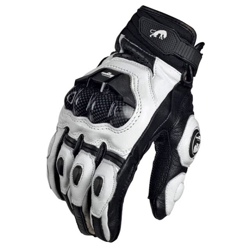 Black Leather Motorcycle Racing Gloves | Motor Sport Gear