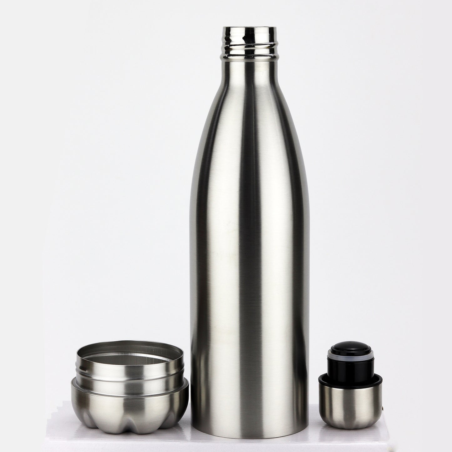 750ml Sports Thermos Bottle with Detachable Bottom - Stainless Steel