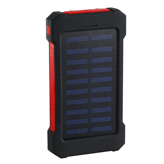 20000mAh Solar Power Bank Tech Accessories USB Ports LED Light