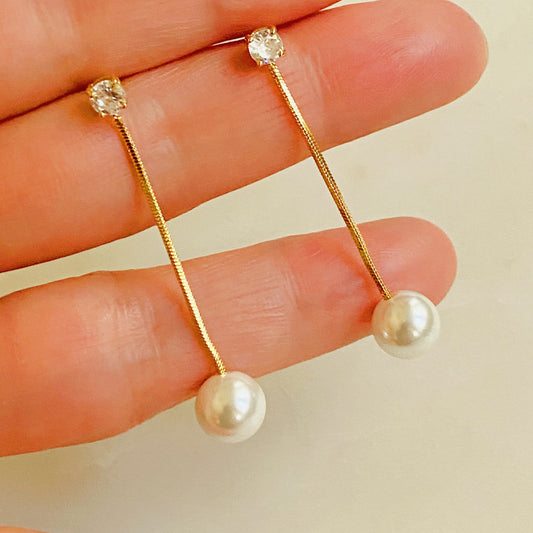 Classic Dangling Pearl Earring - Jewelry & Watches