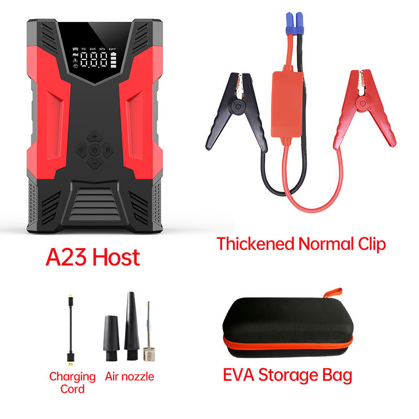 Auto Jump Starter Met Luchtcompressor Draagbare 12V Jump Starter Powerbank Accupack Lithium-accu Booster