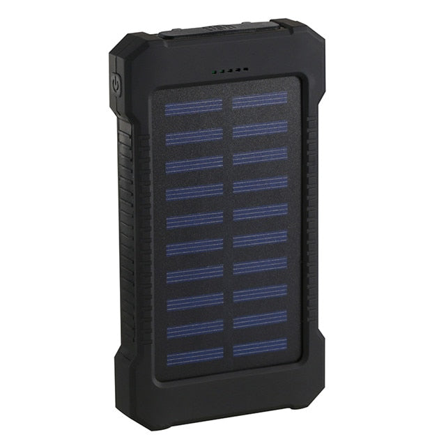 20000mAh Solar Power Bank Tech Accessories USB Ports LED Light