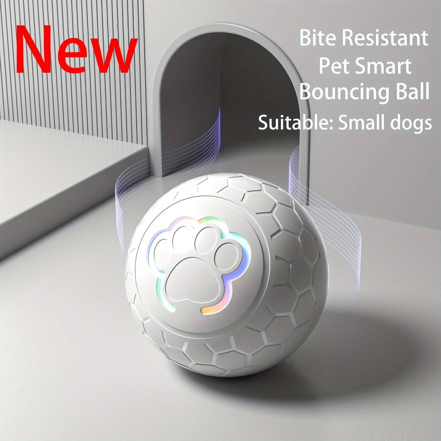 Smart Interactive Pet Toy Ball - Rechargeable, Bite Resistant.