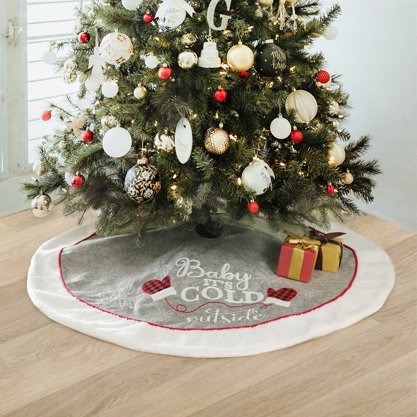 Kerstmode Eenvoudige decoratie boom rok