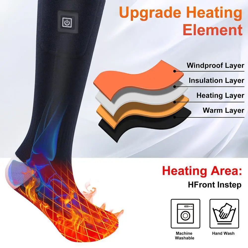 Electric Heating Socks for Men Rechargeable Battery Sports & Outdoors