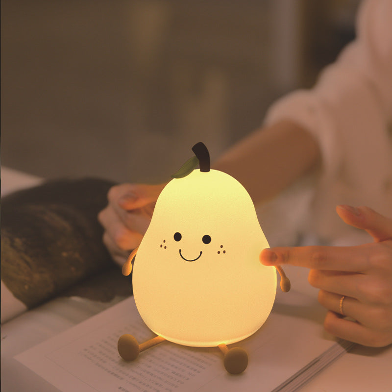 Silicone Colorful Pear Duck Night Light for Kids & Babies