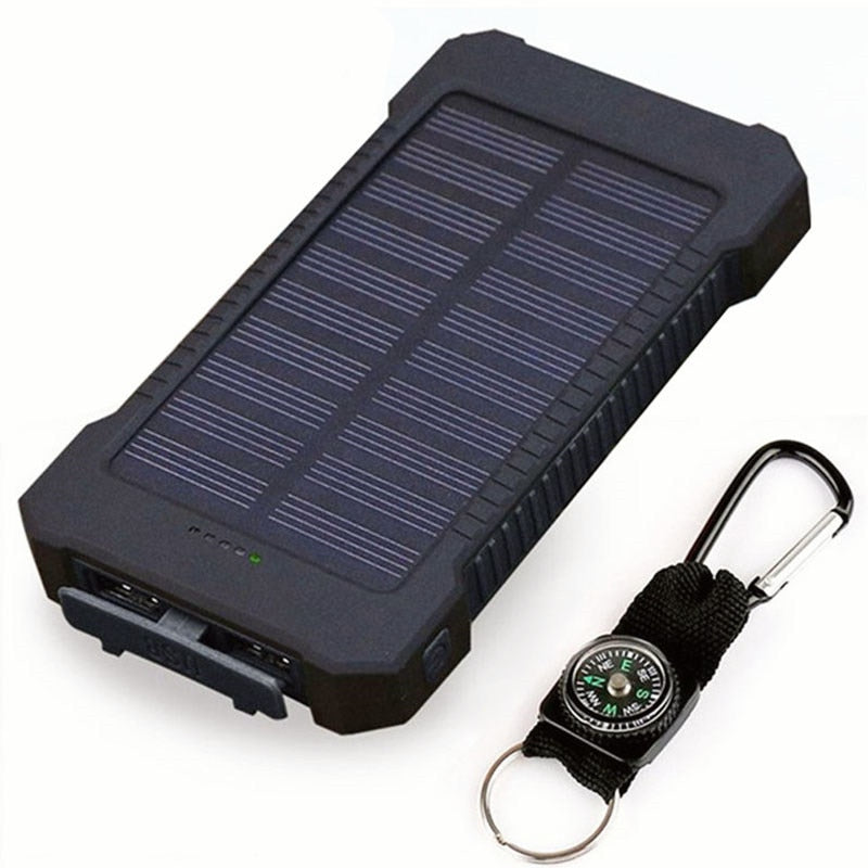 20000mAh Solar Power Bank Tech Accessories USB Ports LED Light