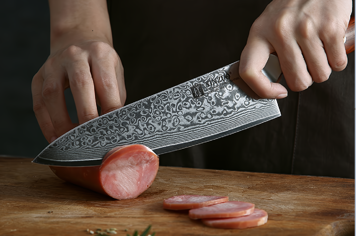 XINZUO 1/4PC Keukenmessenset vg10 Kern Damascus Staal Chef Santoku Gebruiksmes Messen Roestvrij Staal Snijden Vlees Bestek