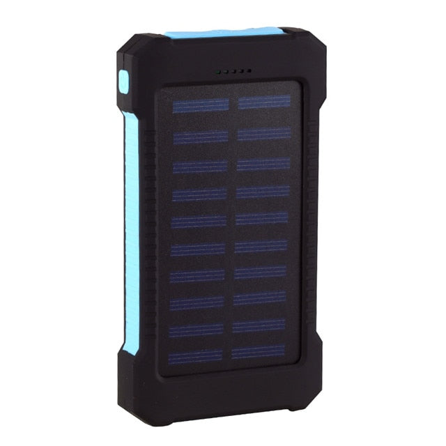 20000mAh Solar Power Bank Tech Accessories USB Ports LED Light