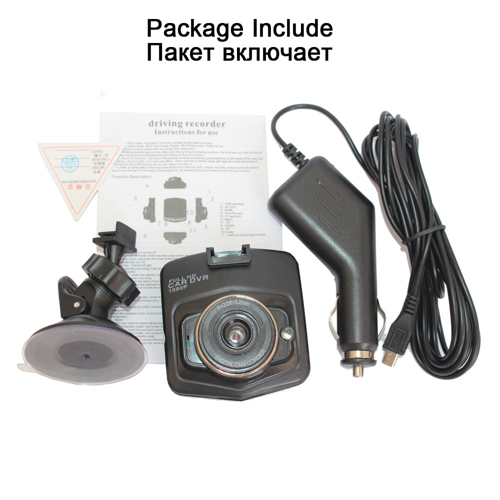 Car Camera HD 1080P Dashcam DVR Recorder - Car Accessories