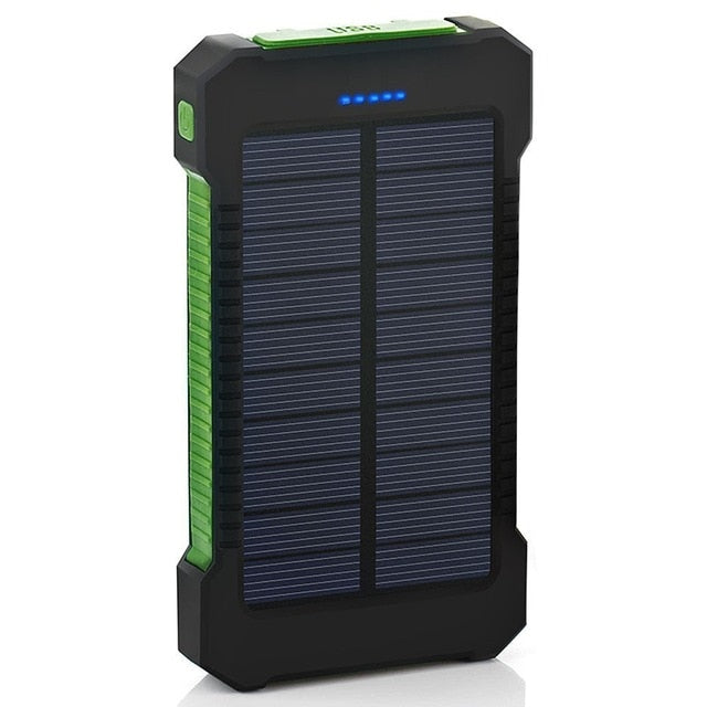 20000mAh Solar Power Bank Tech Accessories USB Ports LED Light