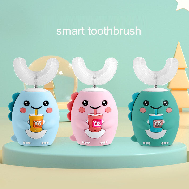 Dinosaur Electric Toothbrush for Kids & Babies: U-shaped Design