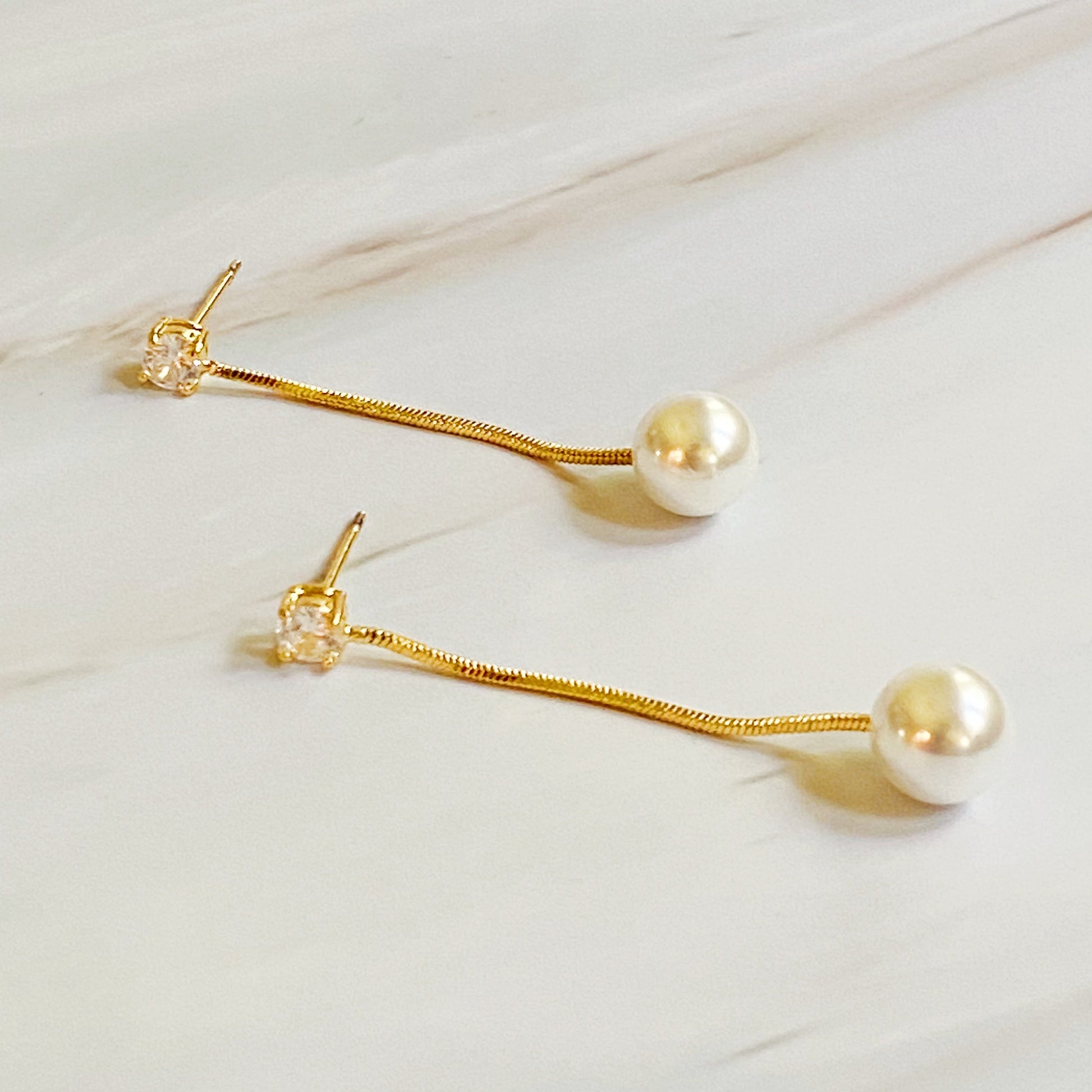 Classic Dangling Pearl Earring - Jewelry & Watches