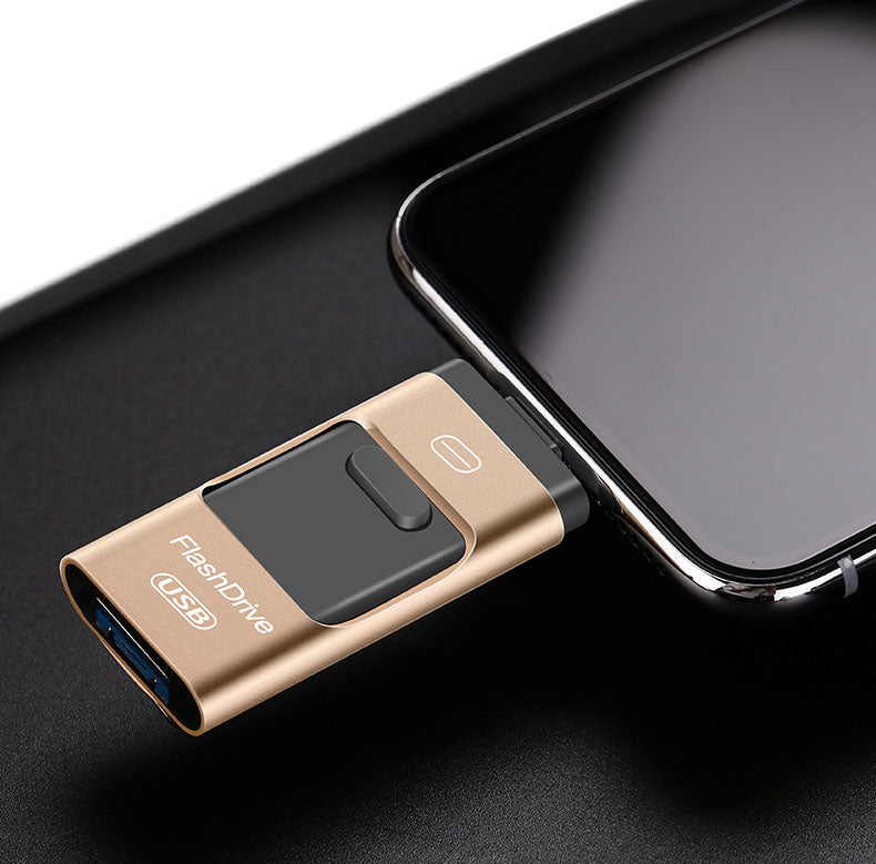 Three-in-One Metal Mobile USB Flash Drive | Tech Accessories