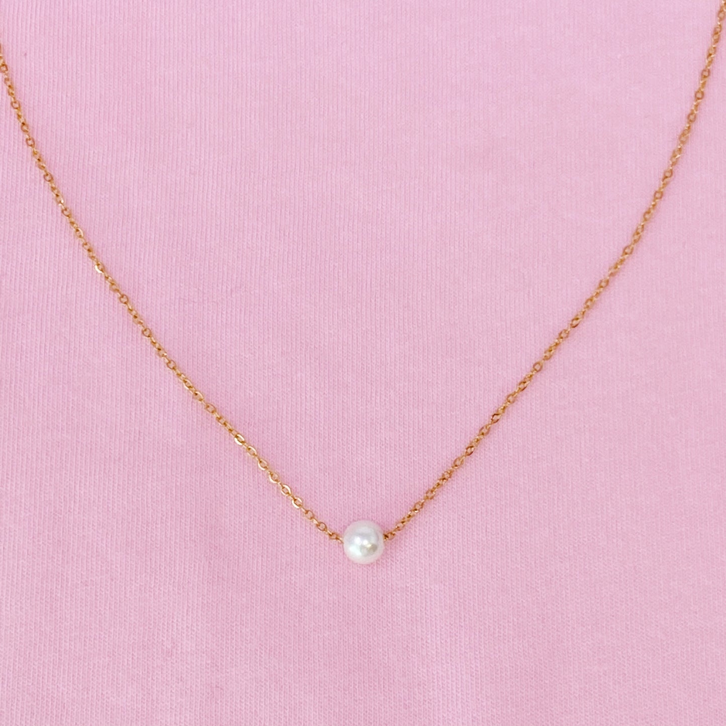 Dainty Single Pearl Necklace - Jewelry & Watches