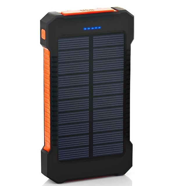 20000mAh Solar Power Bank Tech Accessories USB Ports LED Light