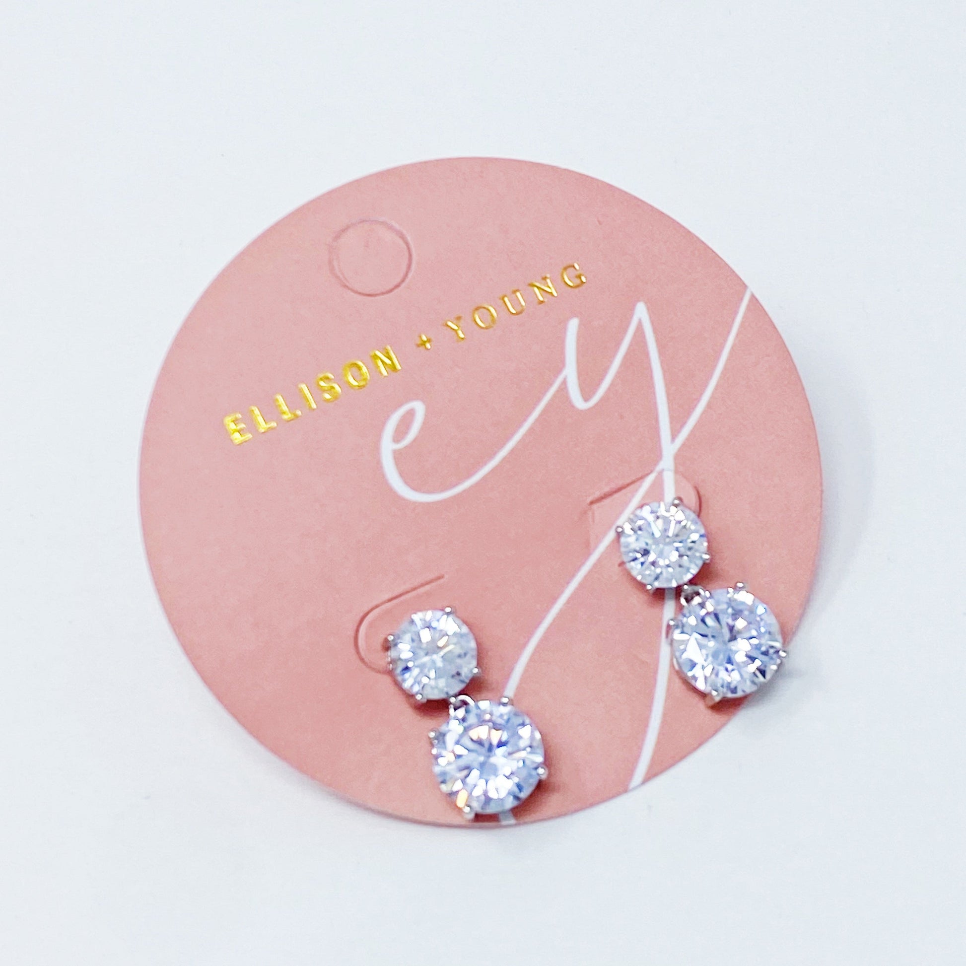 Double Diamond Dangle Earrings in Jewelry & Watches Collection