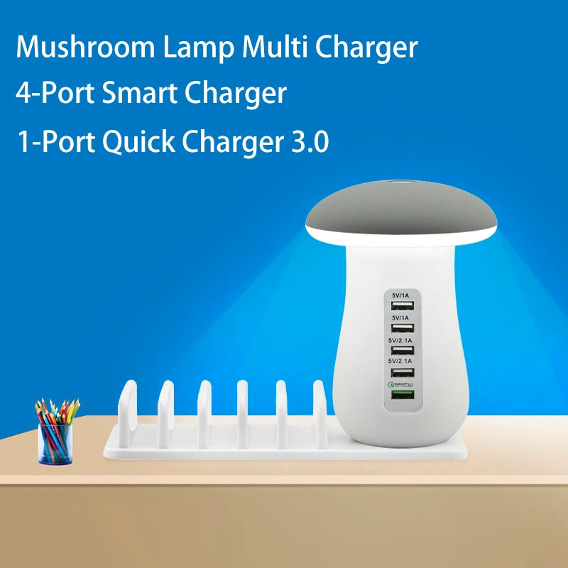 Leebote Multiple USB Phone Charger Night Lamp Charging Station"