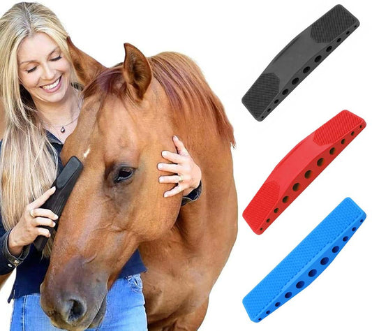 Horse Grooming and Massage Brush 6-in-1 Hair Removal Tool