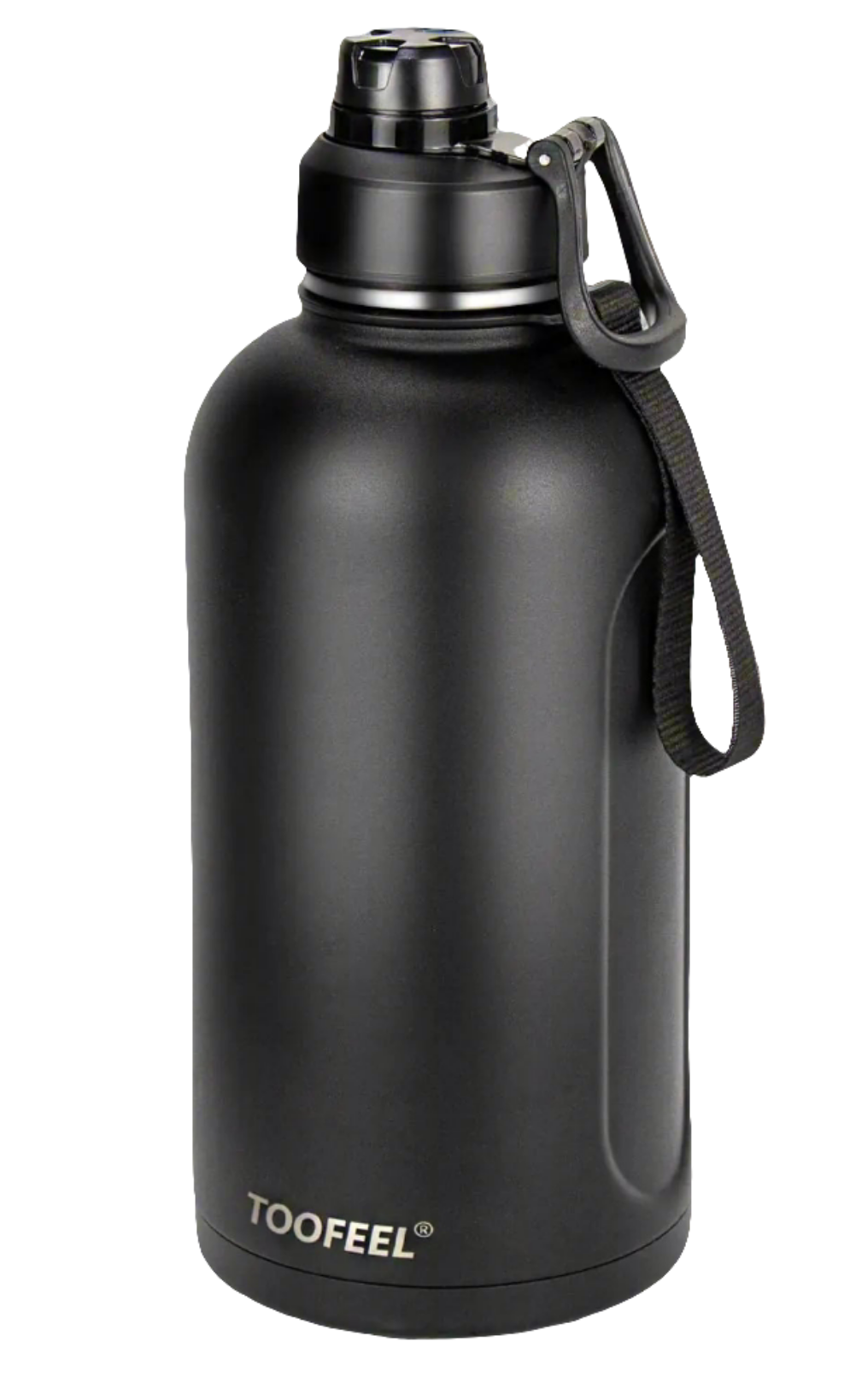 Toofeel Insulated Stainless Steel Water Bottle 74 oz 2.2L Double Walled Vacuum Big Thermos Leak Proof Cold Water Bottle Wide Mouth Metal Bottle for Hot and Cold Drinks BPA Free Midnight Black
