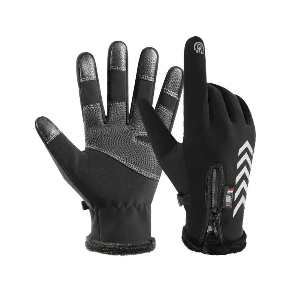 Winter Outdoor Sports Men Cycling Waterproof Touch Screen Gloves