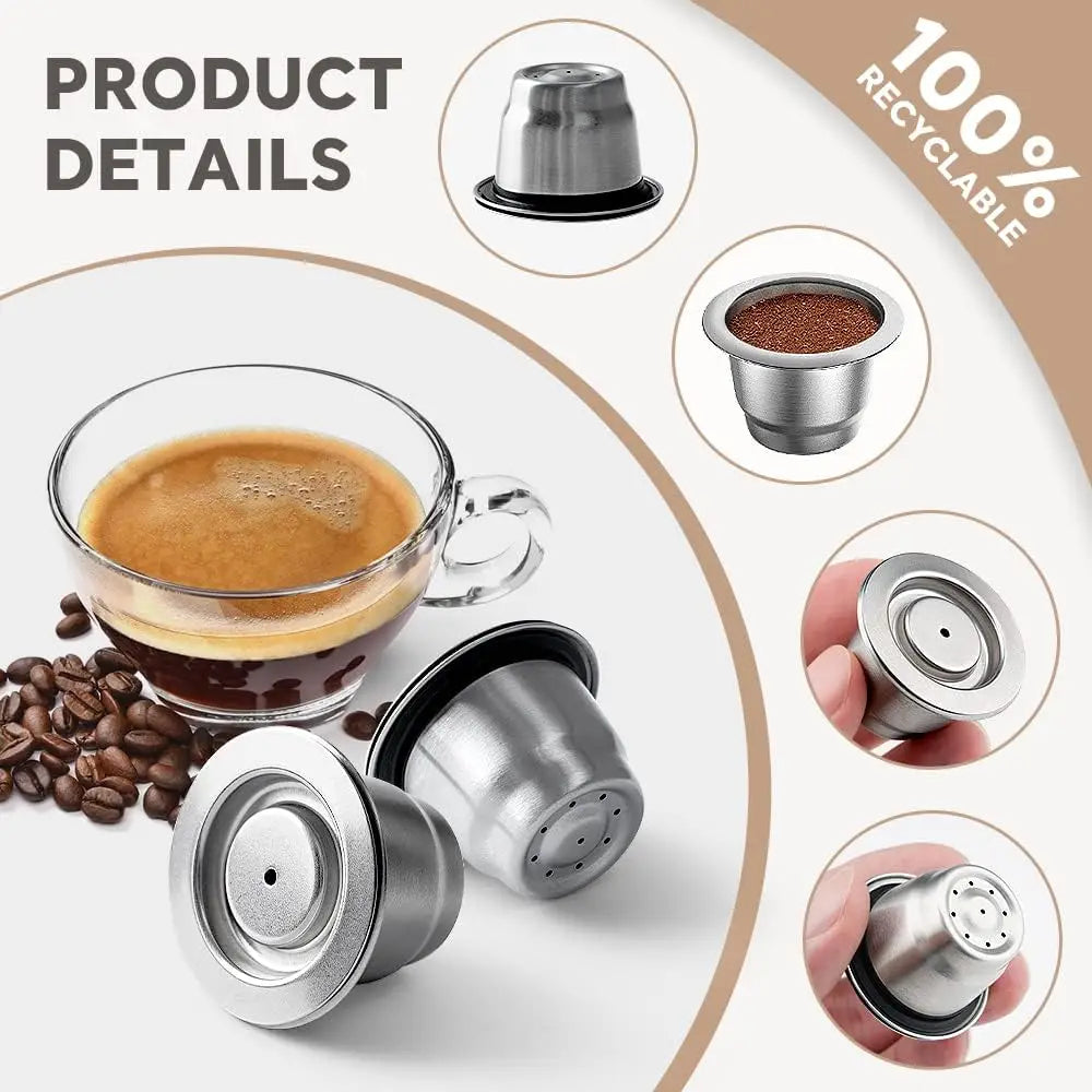 Stainless Steel Reusable Coffee Capsule for Nespresso - Kitchen