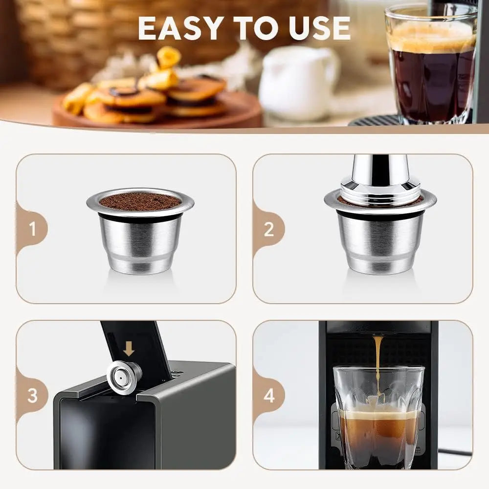 Stainless Steel Reusable Coffee Capsule for Nespresso - Kitchen