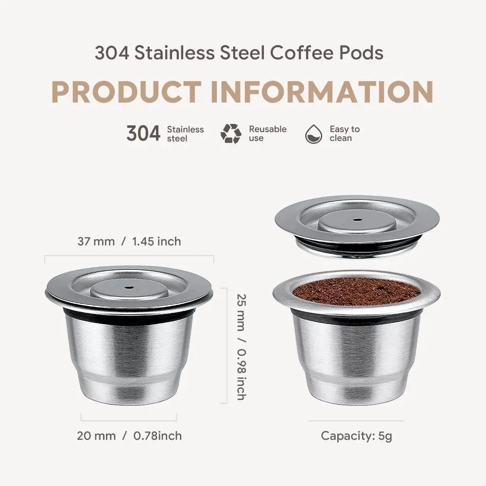 Stainless Steel Reusable Coffee Capsule for Nespresso - Kitchen