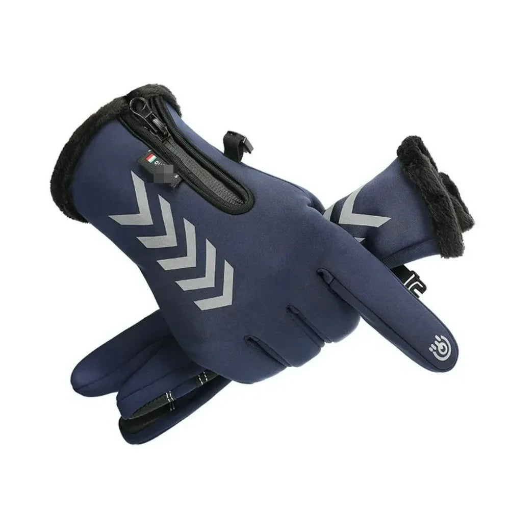 Winter Outdoor Sports Men Cycling Waterproof Touch Screen Gloves