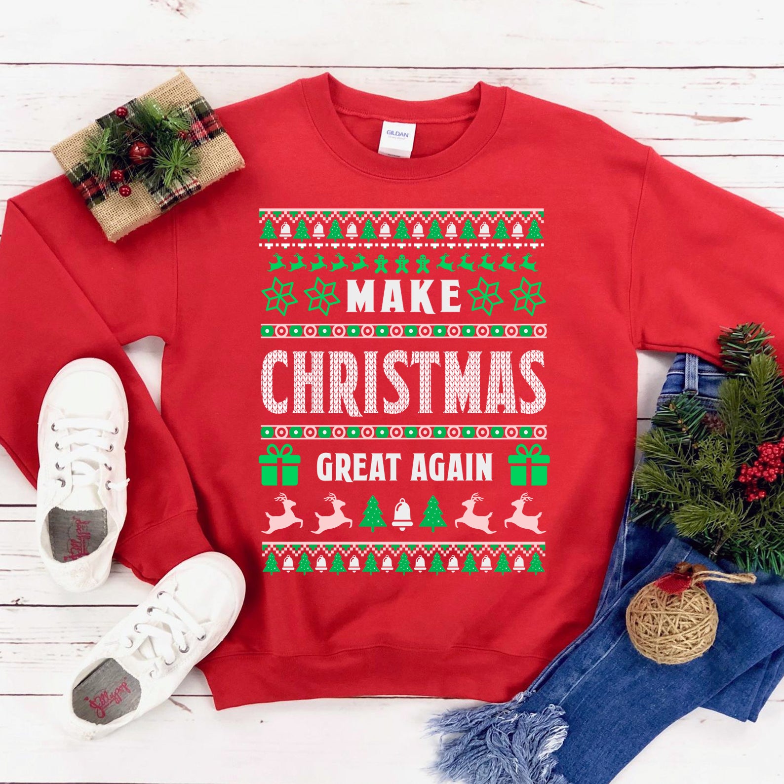 Christmas Great Again Sweatshirt - Sweaters & Hoodies