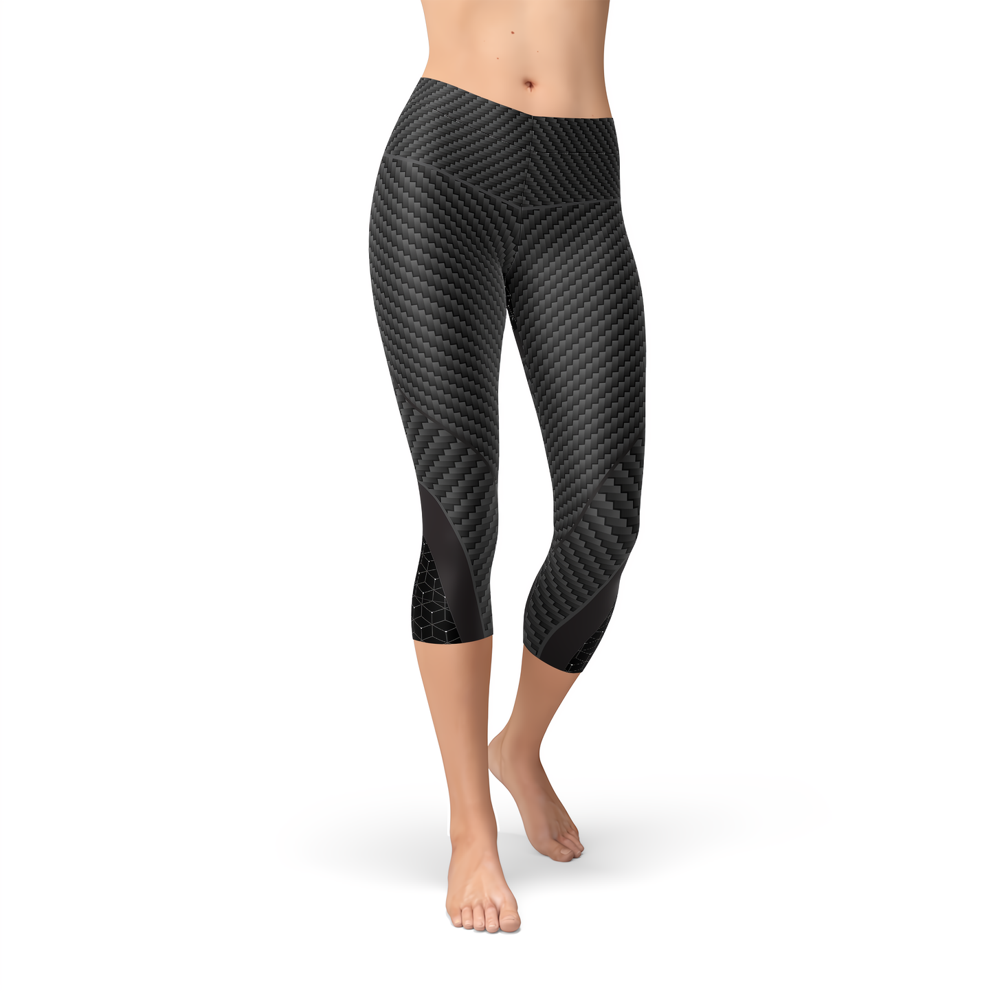 Dames Carbon Fiber Sport Capri Legging