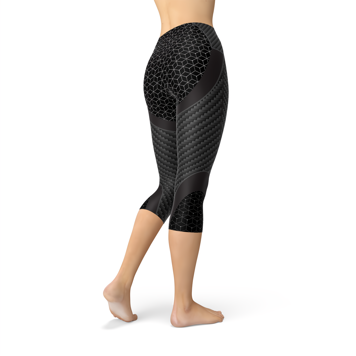 Dames Carbon Fiber Sport Capri Legging