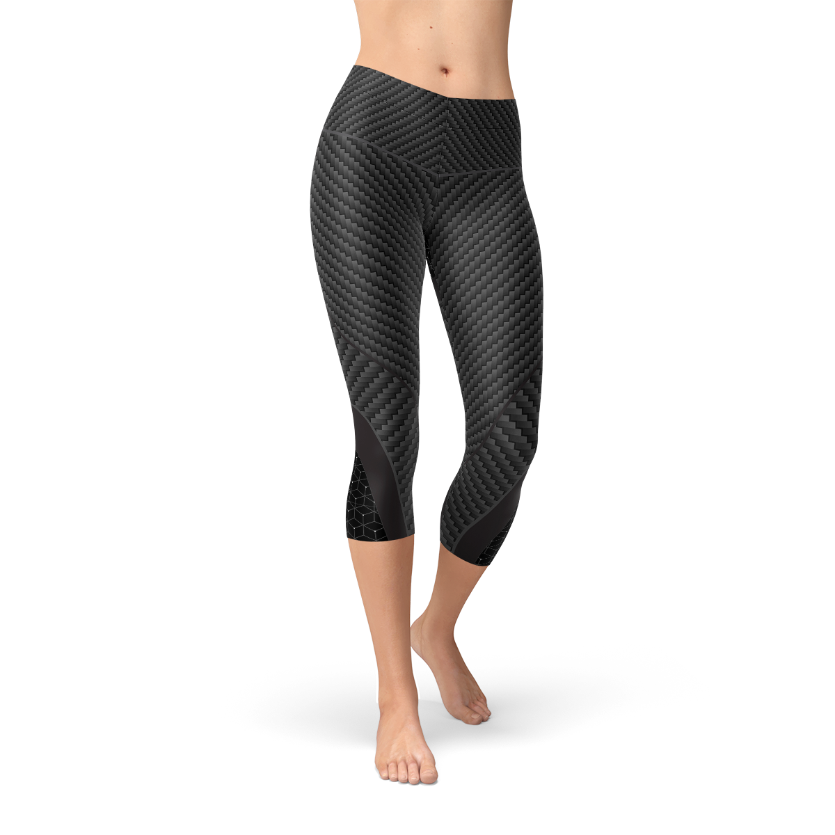 Women's Carbon Fiber Sports Capri Leggings | Leggings 