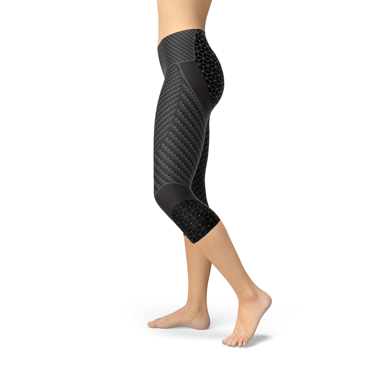 Women's Carbon Fiber Sports Capri Leggings | Leggings 