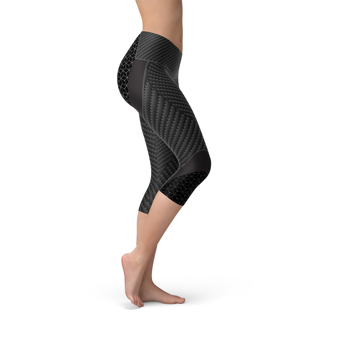 Dames Carbon Fiber Sport Capri Legging