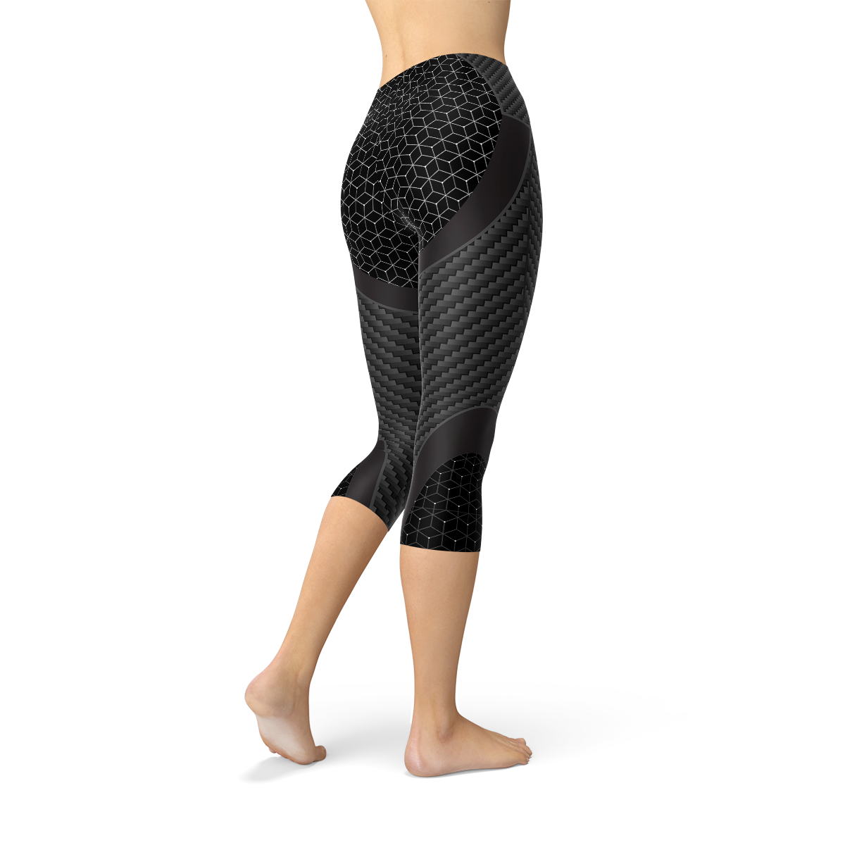 Women's Carbon Fiber Sports Capri Leggings | Leggings 