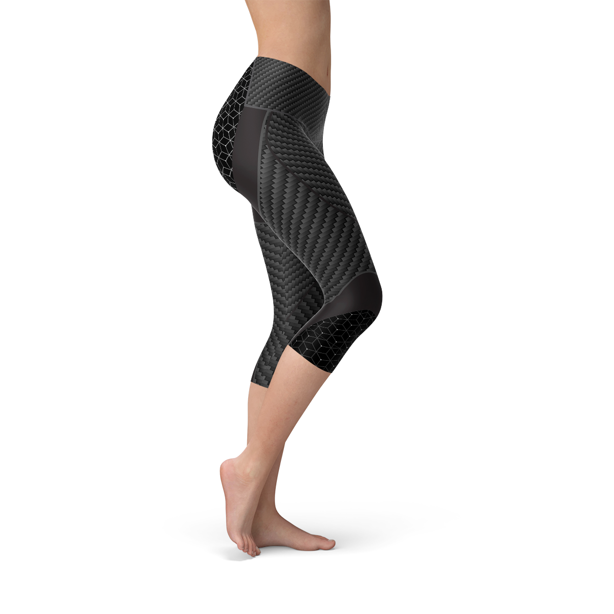 Women's Carbon Fiber Sports Capri Leggings | Leggings 