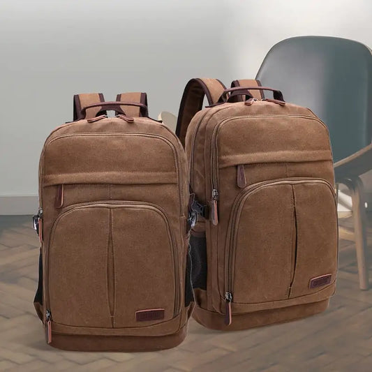 Large Capacity Canvas Backpack for Men and Women